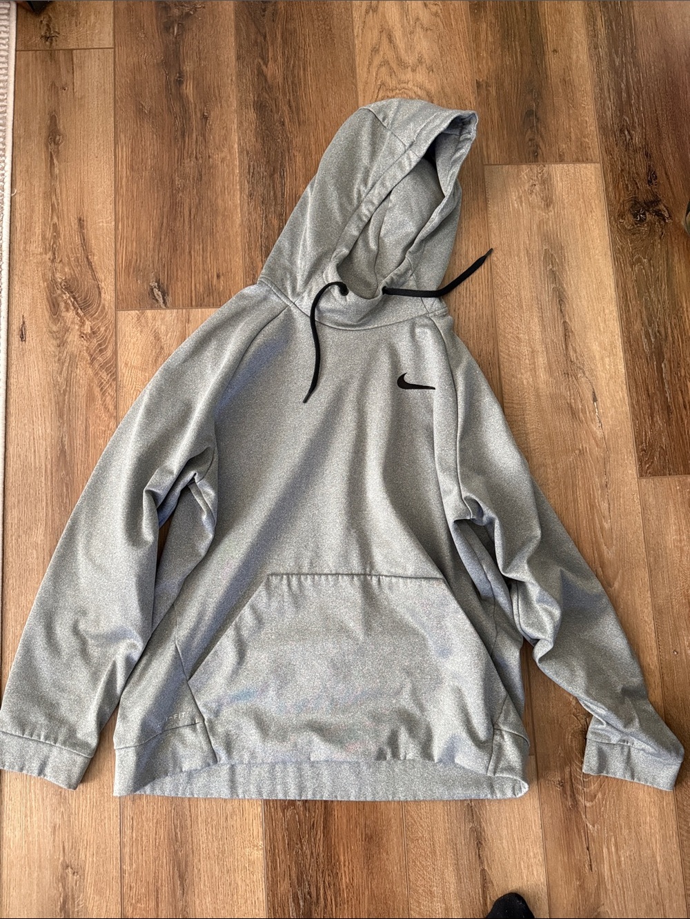 Nike Dri-FIT Training Pullover Hoodie – Gray/Black – Men’s Large